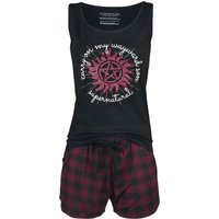 Supernatural Schlafanzug - Carry On - S bis 5XL - für Damen - Größe M - schwarz/rot  - EMP exklusives Merchandise! von Supernatural
