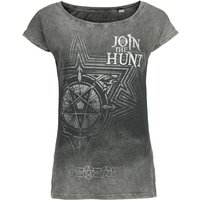Supernatural T-Shirt - Join The Hunt - S bis XXL - für Damen - Größe L - grau  - Lizenzierter Fanartikel von Supernatural