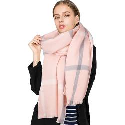 Superora Damen Schal XXL Schultertuch karierter Deckenschal Halstuch Karo Scarf kuschelig übergroßer Oversized Poncho 200 * 70cm von Superora