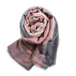 Superora Damen Schals Weiche Warm Stola Herbst Winter Gedruckt Langer Schal Scarf Print Multicolour Farbverlauf Pastellfarbenes Muster 190cm*65cm von Superora