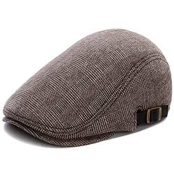 Superora Schirmmütze Herren Barett Schiebermüntze Baskenmütze Herrenmütze Winter Warme Cap Newsboy Flat Schwarz von Superora