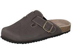 Supersoft Herren Hausschuhe Clogs Leder-Fußbett 176-002 in 2 Farben (41 EU, Brown) von Supersoft