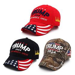 Suphyee Donald Trumps Hat 2024 | Trump 2024 Hat,Trump Hat with Adjustable Buckle,Peaked Cap American Flag Embroidered Hat,Camo USA Embroidered Adjustable Baseball Cap von Suphyee