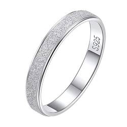 Suplight Herren Finger Ring 925 Silber simpel Ring 3mm matter Sandstrahl Ehering Verlobungsring Trauring Größe 62 Schmuck für Männer von Suplight
