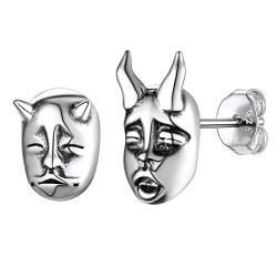 Suplight Ohrringe Silber 925 Teufel-Ohrstecker Helix Piercings Wikinger Ohrschmuck für Männer Frauen von Suplight