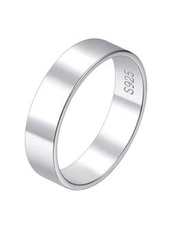 Suplight Ringe Frauen 925 Sterling Silber Verlobungsring Ringbreite 5mm Größe 59 Hochzeitsringe Eheringe Promise Ring Trauringe Ewigkeitsring von Suplight