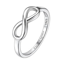 Suplight Silber Ringe 925 Frauen mit Infinity Symbol Unendlichkeits Freundschaftsringe Partnerringe Größe 67 Personalisierter Schmuck von Suplight
