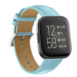 Supore Kompatibel mit Fitbit Versa 2/Fitbit Versa Armband, Weiches Leder Uhrenarmband für Fitbit Versa 2/Versa/Lite/Versa SE Herren Damen von Supore