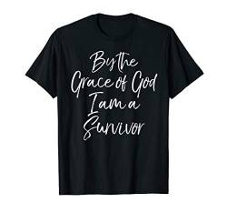Christian Cancer Free By the Grace of God I Am a Survivor T-Shirt von Support Cancer Awareness Shirts Design Studio