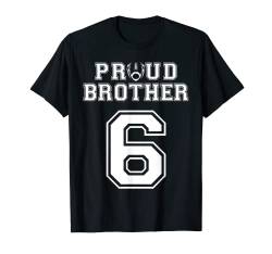 Custom Stolzer Fußball Bruder Nummer 6 personalisiert für Männer T-Shirt von Support Your Favorite Football Player Number