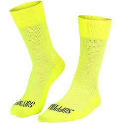 SUPPORT Superleichte Fahrradsocken für Herren, atmungsaktive Technologie, rutschfeste Faser, Unisex, Zubehör für Radfahrer, Wandern, Klettern, Radfahren, Reiten., Fluo, 8-9 von Support