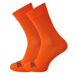 SUPPORT Superleichte Fahrradsocken für Herren, atmungsaktive Technologie, rutschfeste Faser, Unisex, Zubehör für Radfahrer, Wandern, Klettern, Radfahren, Reiten., Orange, 10-11 von Support