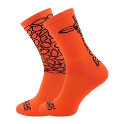 Support Herren Radsocken atmungsaktive Technologie rutschfeste Faser Unisex lustige Muster Radfahrer Zubehör für Wandern Laufen Klettern Radfahren Essentials, Giraffe 36-38 EU von Support