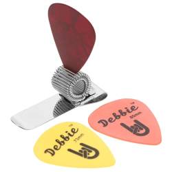 Supvox 2 Satz Gitarrenzubehör Pick Holder Für Bassgitarre Gitarren-plektrumhalter Gitarrenplektren Für E-Gitarre Gitarren-Plektrum-Clip Metall-plektren-klemme Pick-Tasche Ukulele von Supvox