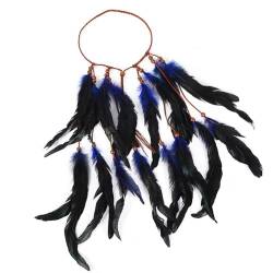 Surakey Feder Stirnband, Damen Stirnbänder Hippie Boho Feder Haarband Haarschmuck, Tribal-Kopfschmuck im Stil der amerikanischen Ureinwohner, Festival, Party, Haarschmuck für Damen und Mädchen von Surakey