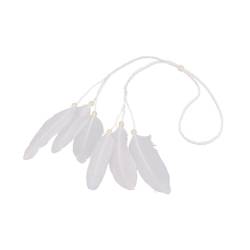 Surakey Indisches Pfauenfeder Stirnband Feder Kopfschmuck Boho Hippie Stirnband - Fancy Federschmuck Böhmische Kopfbedeckung Haarschmuck für Damen Mädchen Karneval Kopfschmuck von Surakey