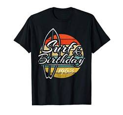 Cooles Surfer T-Shirt Geburtstag 1963 Retro Surfboard Party T-Shirt von Surf Birthday Rider Shirt für Wellenreiter