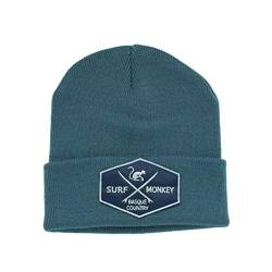 Beanie mit Krempe für Männer/Frauen Surf Monkey® - Einheitsgröße - Original Cuffed Beanie - Wintermütze (Marineblau) von Surf Monkey