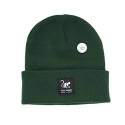 DRESSED IN MUSIC PLAY WITH ME Beanie, recycelte Mütze, Unisex, Erwachsene, Surf Monkey®, Einheitsgröße, Wintermütze, Flaschengrün (VERDE BOTELLA), 61 cm von Surf Monkey