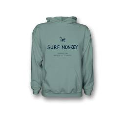 Dressed IN Music Play with ME Hoodie Herren/Damen-Sweatshirt mit Kapuze – Bio-Baumwolle GOTS Surf Monkey®, Salbeifarben, M von Surf Monkey