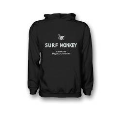 Dressed IN Music Play with ME Hoodie Herren/Damen-Sweatshirt mit Kapuze – Bio-Baumwolle GOTS Surf Monkey®, Schwarz Känguru, XL von Surf Monkey