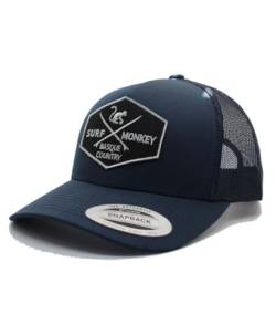 Dressed IN Music Play with ME Typ Trucker Origins Baseball Cap Verstellbar - Surf Monkey® Herren/Damen Caps, Azul Marino Gris, One Size von Surf Monkey