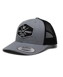 SURF MONKEY Cap Trucker Typ 6P - Gebogenes Visier - verstellbare Snapback Cap - Niedriges Profil, Blau/Schwarz, One size von Surf Monkey