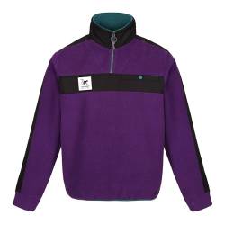 SURF MONKEY Fleecejacke für Herren/Damen - 1/4 Reißverschluss - Langarm und klassische Passform, dunkelviolett, Large von Surf Monkey