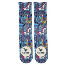 SURF MONKEY Socken für Damen und Herren - Mid High - Größe 36-40 | 41-46, Fantasía, Small-Medium von Surf Monkey