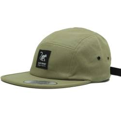 Verstellbare Strapback Cap - Classic Jockey Cap - Baseballmütze für Herren/Damen 5-Panel Cap, beige, One size von Surf Monkey