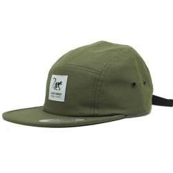 Verstellbare Strapback Cap - Classic Jockey Cap - Baseballmütze für Herren/Damen 5-Panel Cap, olivgrün, One size von Surf Monkey