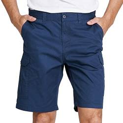 SurfParadise Cargo-Shorts Herren I Regular Fit I Männer Shorts mit schlichtem Design in Navy I Cargohose Herren mit 6 Taschen I Kurze Hosen Herren I Bermuda aus 100% Baumwolle von SurfParadise