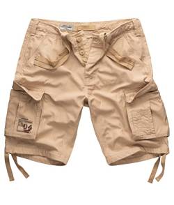 Surplus Raw Vintage Airborne Vintage Herren Cargo Shorts, beige Light, 3XL von Surplus Raw Vintage