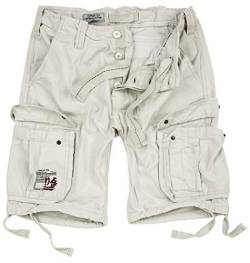 Surplus Raw Vintage Airborne Vintage Herren Cargo Shorts, matt Weiss, M von Surplus Raw Vintage