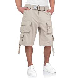 Surplus Raw Vintage Division Herren Cargo Shorts, matt Weiss, 7XL von Surplus Raw Vintage