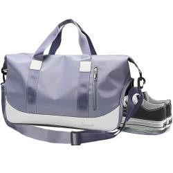 Suruid Sporttasche Reisetasche für Damen und Herren Kleine Schwimmtasche Fitness Tasche mit Schuhfach Handgepäck Weekender Gym Tasche Mädchen Blau von Suruid