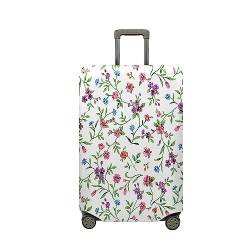 Surwin 3D Druck Reise Kofferschutzhülle Reisetasche Kofferbezug Elastisch Kofferhülle Gepäck Cover Waschbare Reisekoffer Hülle Schutz Bezug Schutzhülle (frische Blumen 3,L (26-28 Zoll)) von Surwin