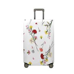 Surwin 3D Druck Reise Kofferschutzhülle Reisetasche Kofferbezug Elastisch Kofferhülle Gepäck Cover Waschbare Reisekoffer Hülle Schutz Bezug Schutzhülle (frische Blumen 4,M (22-24 Zoll)) von Surwin