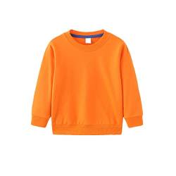 Surwin Jungen Sweatshirt Kinder Warme Pullover T-Shirt Top Langarm Shirt für Baby Jungen Kinder Sweat Streetwear Jumper Oberbekleidung 1-7 Jahre (Orange,110cm) von Surwin