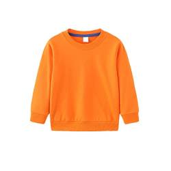 Surwin Jungen Sweatshirt Kinder Warme Pullover T-Shirt Top Langarm Shirt für Baby Jungen Kinder Sweat Streetwear Jumper Oberbekleidung 1-7 Jahre (Orange,150cm) von Surwin