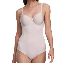 Susa Body mit Bügel Catania I Body Shapewear Damen aus atmungsaktivem Spacer Material I Softer Bodysuit mit Shaping Effekt I Formt Taille, Bauch & Po I Sand I 90B von Susa