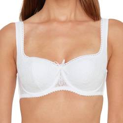 Susa Damen (Push-up) 7592 BH, Halbtransparent, weiß, 100E von Susa