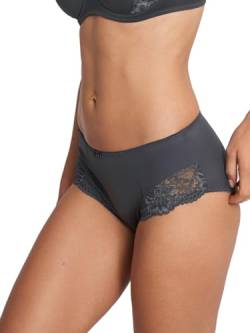 Susa Slip Damen London I Unterwäsche für Frauen mit Bikini Schnittform I Mikrofaser Damen Unterwäsche, elastisch und bequem sitzend I Spitzen Slips I Onyx I GR 42 von Susa