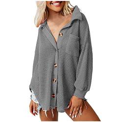 Langärmelige Damen-Oberteile, Langarm-Shirt, Unifarbene Gestrickte Cardigan-Jacke Slim Fit Frauen Y2K Tops Plain Basic Crop Tops, Casual Athletic Top, Teenager Streetwear Longshirt Frühling von Susenstone