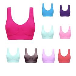 Nahtloser BH Damen Ohne Bügel Bequemer BH Push Up Soft BH Minimizer V-Ausschnitt Bralette Damen BHS Atmungsaktiver Und Ultrakomfortabler T Shirt Schlaf BH Sport BH Damen BH Hemd Bra von Susenstone