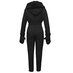 Ski Overall Für Damen Skianzug Mode Hoodie Skijacke Skioverall Schneeanzug Daunen Skianzug Winter Ski Jumpsuit Outdoor Sport Overall Mit Reißverschluss Lässig Dick Snowboard Skisuit Skibekleidung von Susenstone