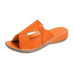 Slipper Damen Longe Schuhe mit Dicker Sohle Hausschuhe Damen Sommer Lässige Strandsandalen Superfit Hausschuhe Mädchen Offene Hausschuhe Strandschuhe Slides Sandalen Badelatschen Outdoorsandale von Susenstone