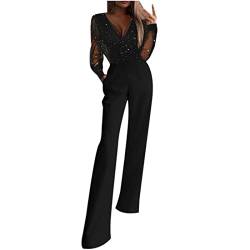 Sommer Jumpsuit Damen Playsuit Casual Ärmellos Lose Overalls Playsuit Casual Lang Romper Jumpsuit Frauen Hosenanzug Elegant für Hochzeit Festlich Strand Frauen Sommerhose von Susenstone