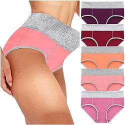 Susenstone Baumwolle Slips Damen Seamless Slips High Waist Unterhosen Unterwäsche Atmungsaktiv Weich Sportgürtel Unterhosen Frauen Sexy Nahtlose Unterwäsche Bikini Mehrpack von Susenstone