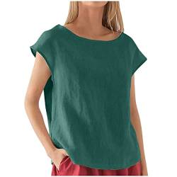 T-Shirt Damen Leinen Bluse Lang Longbluse Große Größen Oversize Langarm Lose Leinenbluse V-Ausschnitt Knopf Einfarbig Blusen Hemd Shirt Sommer Herbst Longshirt Oberteile Tunika Lang Tops für Leggings von Susenstone